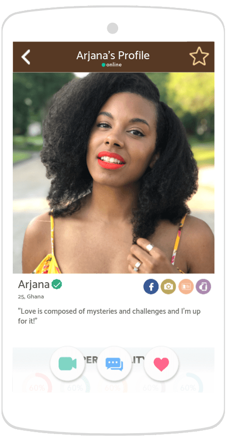 single african woman's profile on TrulyAfrican