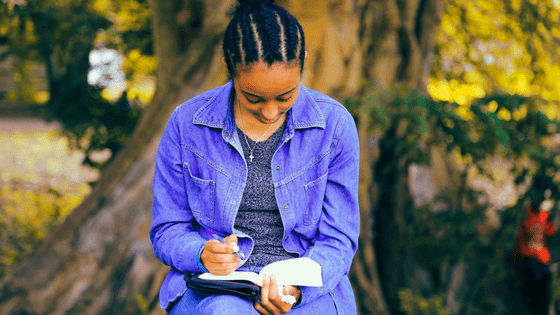 a nigerian girl studying