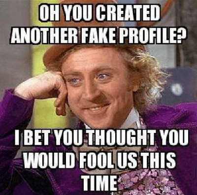 fake profile meme